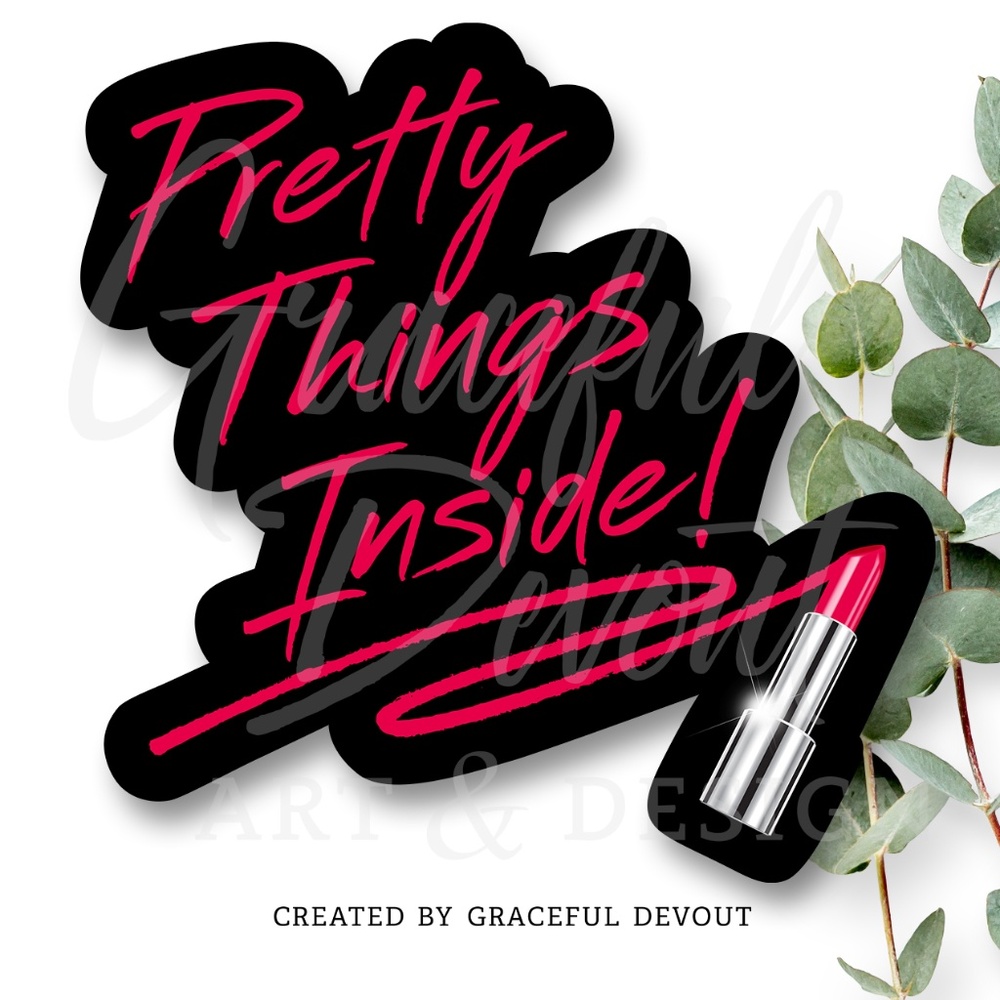 Pretty Things Inside!- 2" (inches) (96ct.) Stickers
